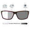 Transition Photochromic Bifocal Reading Glasses Safety Glasses with Readers Sport Magnifying Reading Goggles for Men Women (red, 2, x) view 2