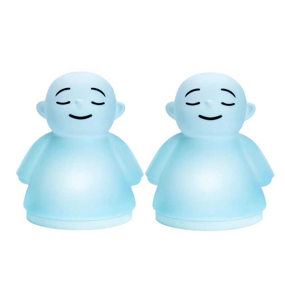LIFVEAN Set of 2 Mindfulness Meditation Anxiety & Stress Relief Tool, Relaxing Items for Adults Kids, Upgraded 2 in 1 Touch Breathing Night Light