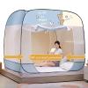 Mosquito Net for Bed,Portable Folding Net Bed with Bottom Mosquito Net Tent Use Mosquito Netting for Adults Trip Camping Travel,E,1.8 * 2.2M view 3