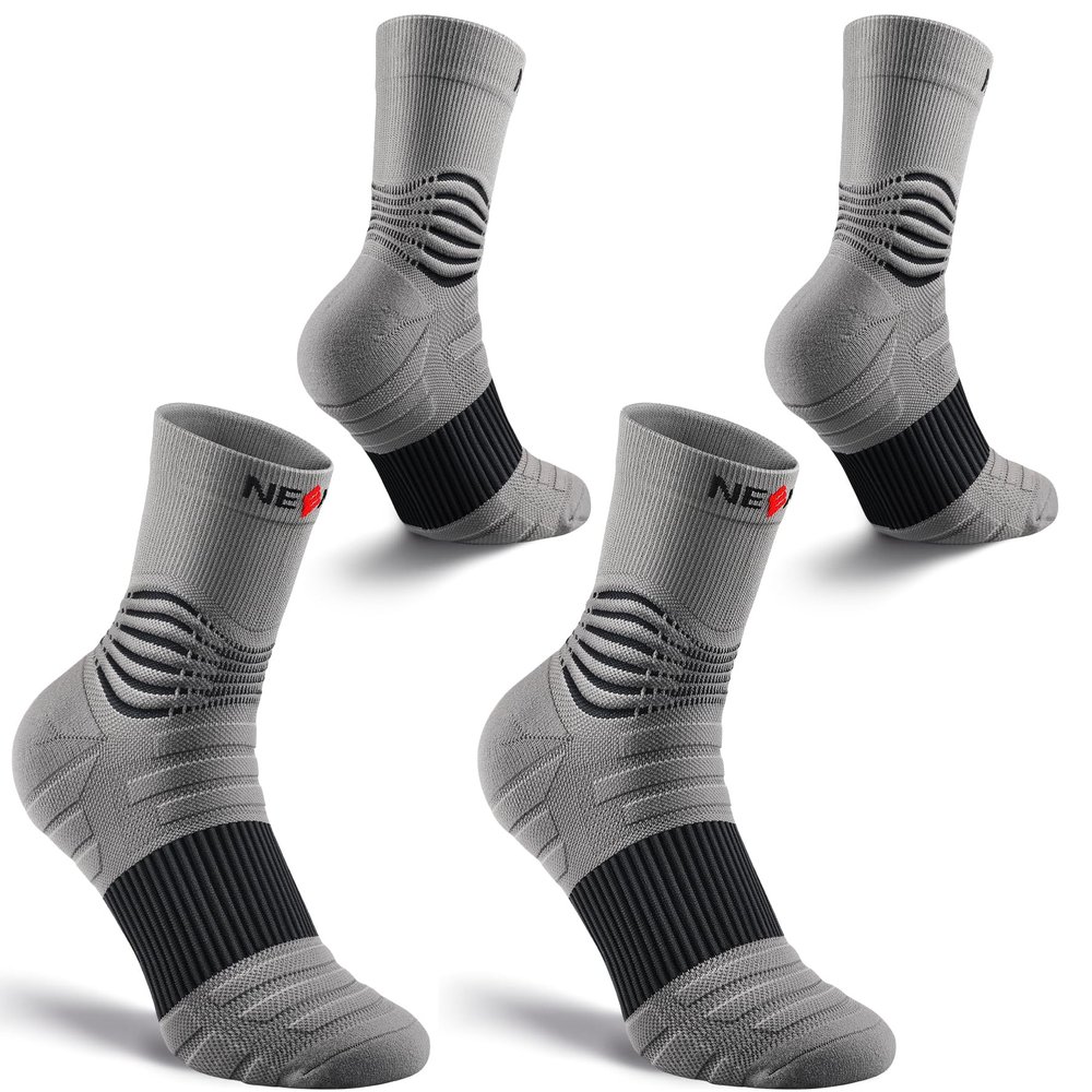 NEENCA Medical Compression Socks2 Pairs, Ankle Socks for Injury Recovery, Pain Relief, Swelling, Sport Protection 20-30 mmHg