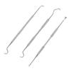 3Pcs Silver Stainless Steel Tooth Scraper Professional Dental Pick Scaler Teeth Tarter Plaque Remover Cleaner Teeth Cleaning Tools Dental Care Hygiene Kit Interdental Floss Picks Accessories view 1