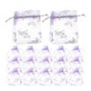 LOGOFUN 50Pcs Organza Bags Butterfly Printed Organza Jewelry Candy Bags Small Mesh Party Favor Bags with Drawstring for Wedding Birthday Party Supplies - Purple & Silver view 1