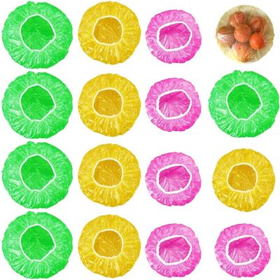APXMMVW 120 pieces of elastic food lids, reusable food storage lids, colorful cling film bowl lids, kitchen, home, outdoor picnic plates, plastic lids, green;yellow;pink