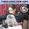 10X 30X Large Floor Magnifying Glass with Light and Stand,36 LED Flexible Gooseneck Floor Magnifying Lamp, Lighted Magnifiers for Reading,Sewing,Crafts,Painting,DIY,Close Work,Repair view 2