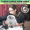 10X 30X Large Floor Magnifying Glass with Light and Stand,36 LED Flexible Gooseneck Floor Magnifying Lamp,Clip on Lighted Magnifiers for Reading,Sewing,Crafts,Painting,DIY,Close Work view 2