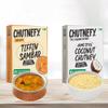 Chutnefy Coconut Chutney & Tiffin Sambar | Pack of 2 * 2.6oz (Dry) | Serves 4 - 5 Each | Ready to Eat Instant Chutney - Just Add Water | No Artificial Stuff | Zero Artificial Ingredients view 1