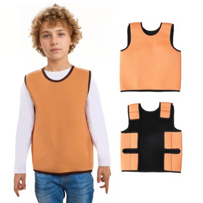 DuttiLea Special Supplies Sensory Compression Vest Deep Pressure Comfort (Orange, Small)