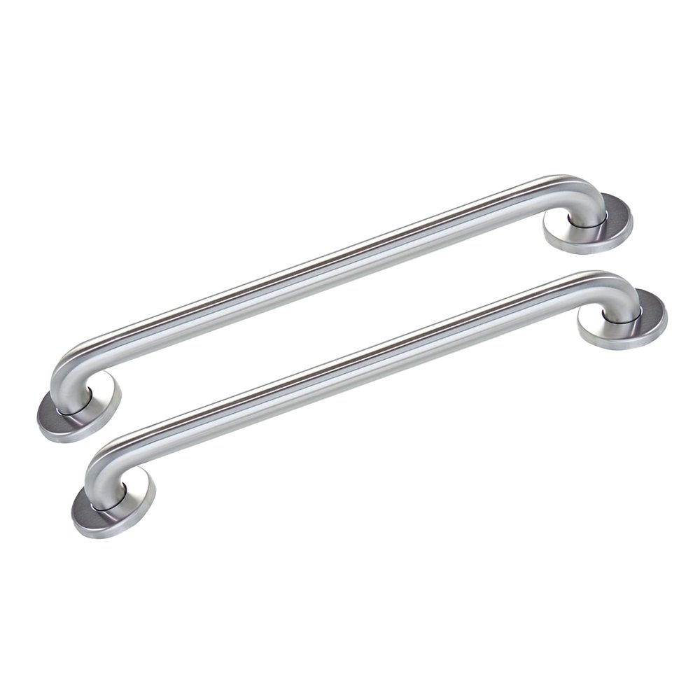 2-Pack Bathroom Safety 24"" Grab Bars - 1.5"" Dia. ADA Handrail/Tub Shower/304 Stainless Steel/Smooth, 2PK/1.5-SS-SM-24