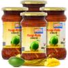 Ashoka Mango Pickle | Traditional Indian Pickle | Premiun Olive Oil | All Natural | Indian Pickle Jar | Medium Spiced | Great for Seasoning | Vegan | Kosher Certified | 300 Grams (Pack of 4) view 1