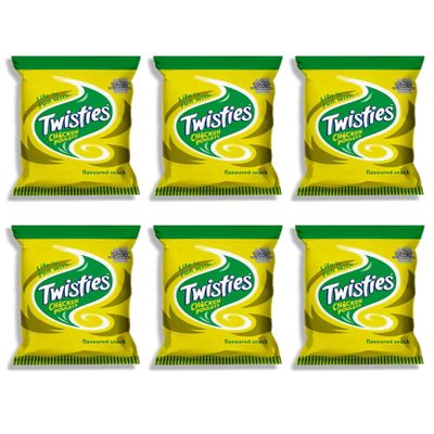 Twisties - Poulet Chicken Flavor Snacks (Pack Of 6 x 100g Ea) Unique Chicken Flavored ... Twisties