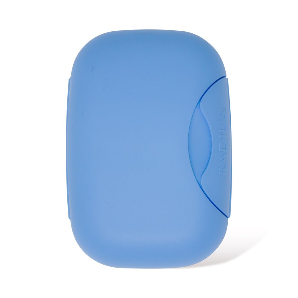 RADIUS Soap Travel Case, BPA-Free Recycled Plastic, Leakproof, Portable for Bathroom, Gym, Home, Camping - Light Blue