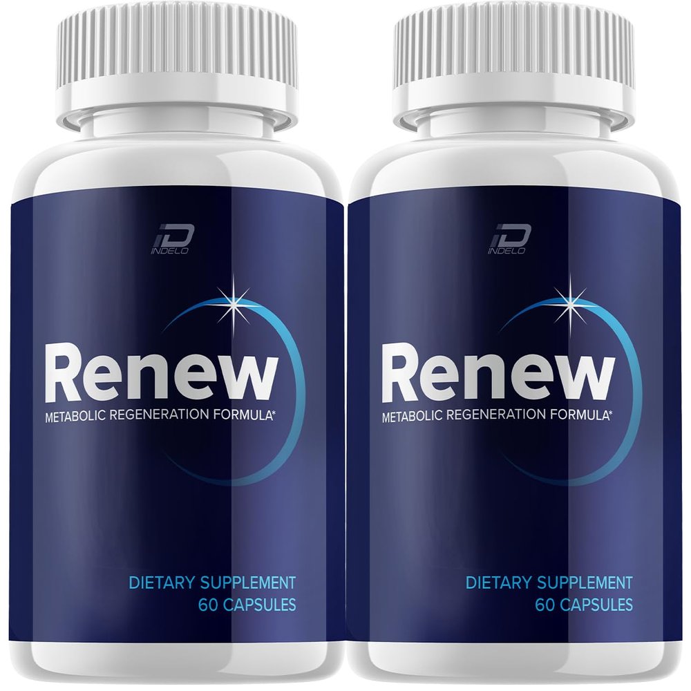 Indelo Renew Capsules Supplement, Renew Metabolic Regeneration Formula, Renew Pills, Renew Capsules Reviews, Renew Maximum Strength (2 Pack - 120 Capsules)