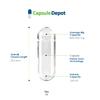 Capsule Depot Size 00 Empty Vegetarian Capsules (HPMC) 500 Count view 2