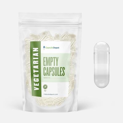 Capsule Depot - Clear Size 1 Empty Capsules - 1000 Count Clear Empty Vegan Capsules - Vegetarian Empty Pill Capsules- DIY Vegetable Capsule Filling- Veggie Pill Capsules Empty Caps Pills