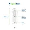 Capsule Depot - Clear Size 1 Empty Capsules - 1000 Count Clear Empty Vegan Capsules - Vegetarian Empty Pill Capsules- DIY Vegetable Capsule Filling- Veggie Pill Capsules Empty Caps Pills view 2