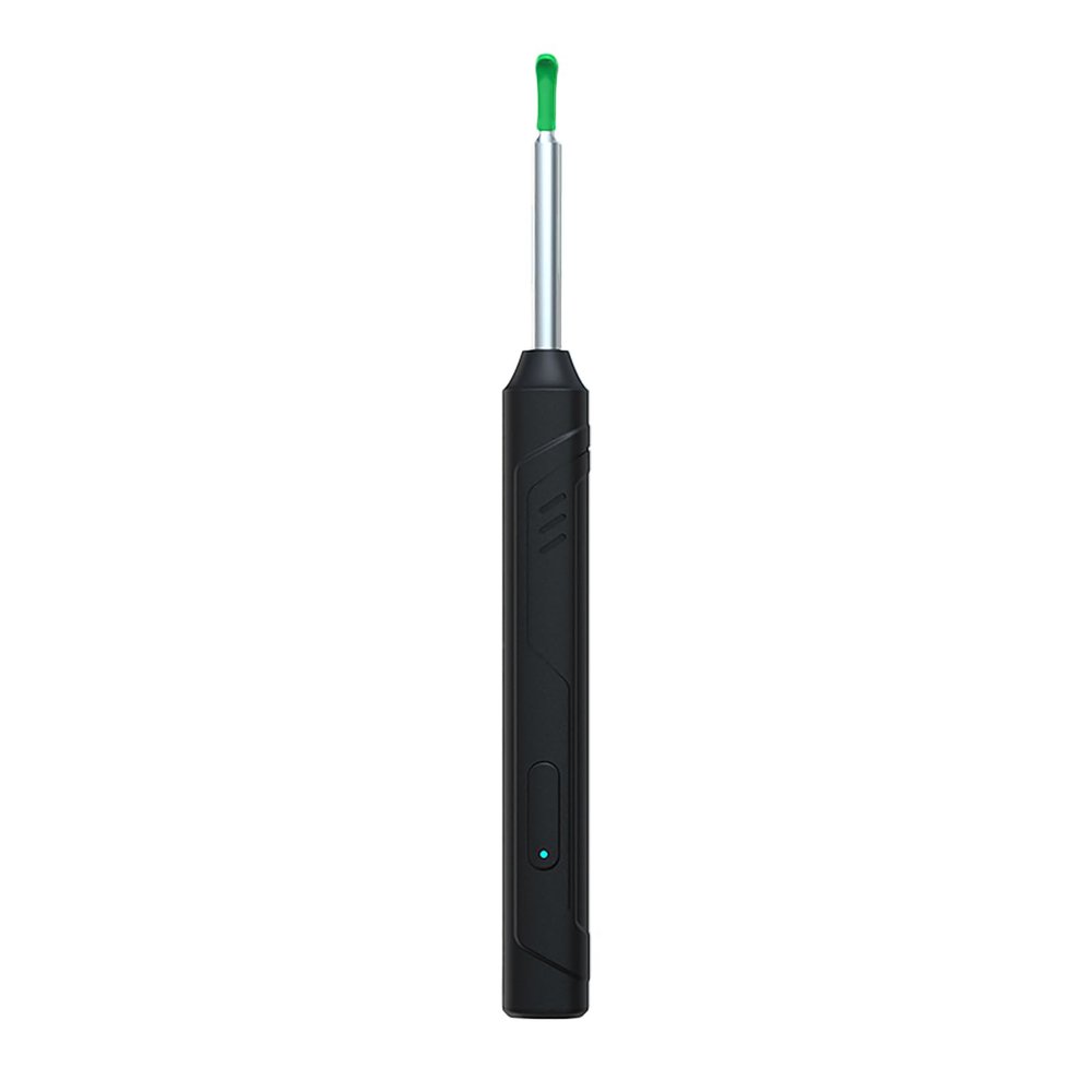 Earwax Removal Kit with Camera and Light, 6 Ear Spoons, for iOS & Android Devices (Black)