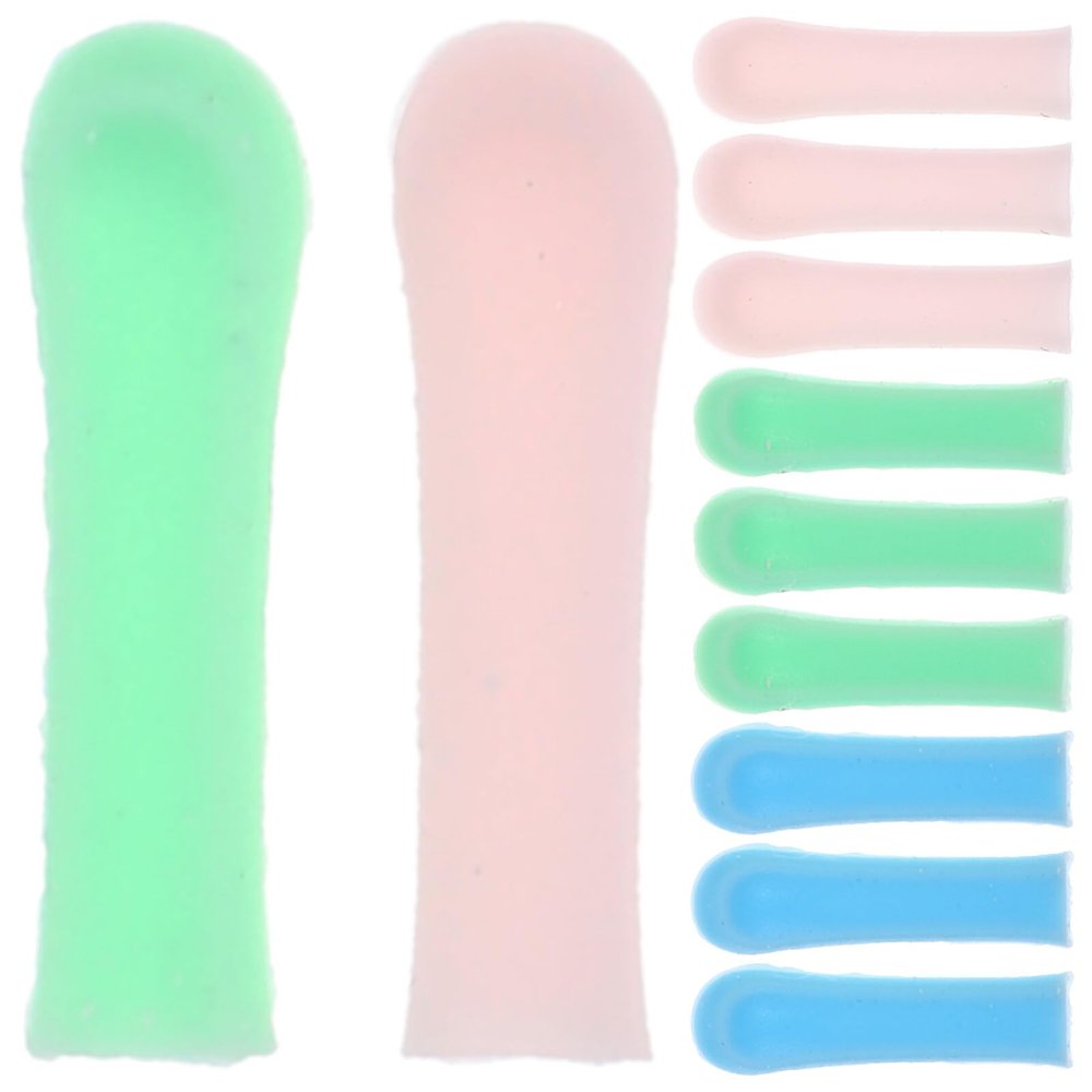Baluue 15pcs Ear Wax Removal Sleeves Soft Silicone Ear Spoon Covers Replacement Sleeves for Boys and Girls Adults Accessories