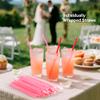 100 PCS Valentines Day Heart Shaped Pink Straws,Individually Wrapped Cute Plastic Drinking Straws for Valentine Party Favors,Cocktails, Bridal Shower, Wedding & Birthday Supplies view 3