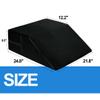 HOMBYS Satin Wedge Pillow Cover Leg Elevation Pillowcase -Silky & Smooth Bed Wedge Replacement Case with Zipper, Removable & Machine Washable(Cover Only), Black view 2