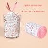 150 Count 4 Gallon Trash Bags - Drawstring small trash Bags 1.1mil Thick for Bathroom, Kitchen, Bedroom, Office Toilet Home (White-pink, 150Counts) view 3