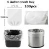 100 Count Trash Bags 4 Gallon Clear Garbage Bags Unscented 1.1mil Thick Strong for Bathroom, Office, Kitchen Waste Basket Small Trash Can. 4g/pcs view 3