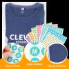 SOMIOCO 100pcs 9"x12" Clear Plastic Bags Self Sealing,Thick Clear Plastic Cellophane T-shirt Packaging Bags with Clothing Size Stickers for Packaging Clothes, T-Shirts, Pants view 3