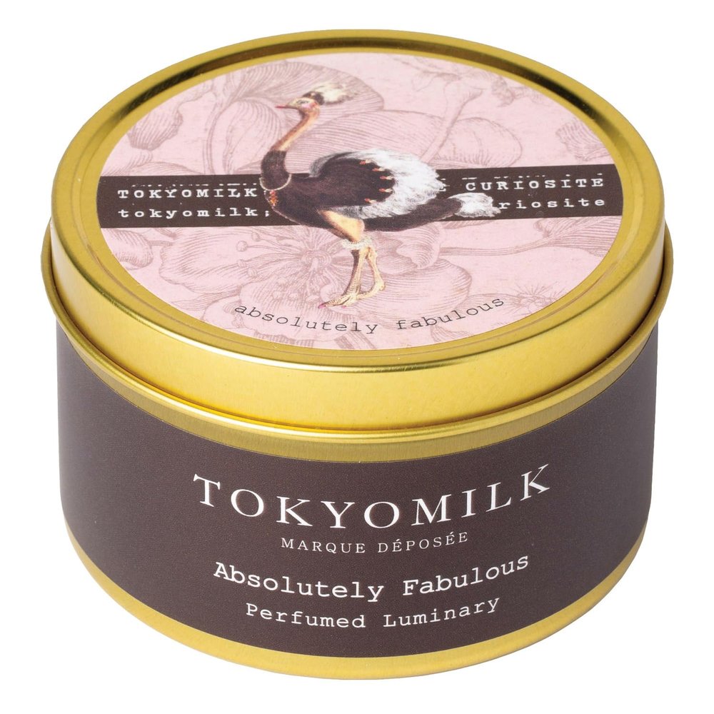 TokyoMilk Absolutely Fabulous Stationary Luminary, 6 oz, 170 g, Citrus Zest, Mimosa, Rosewood, and Mandarin Scented Soy Candle, Luxury Home Decor & Aromatherapy