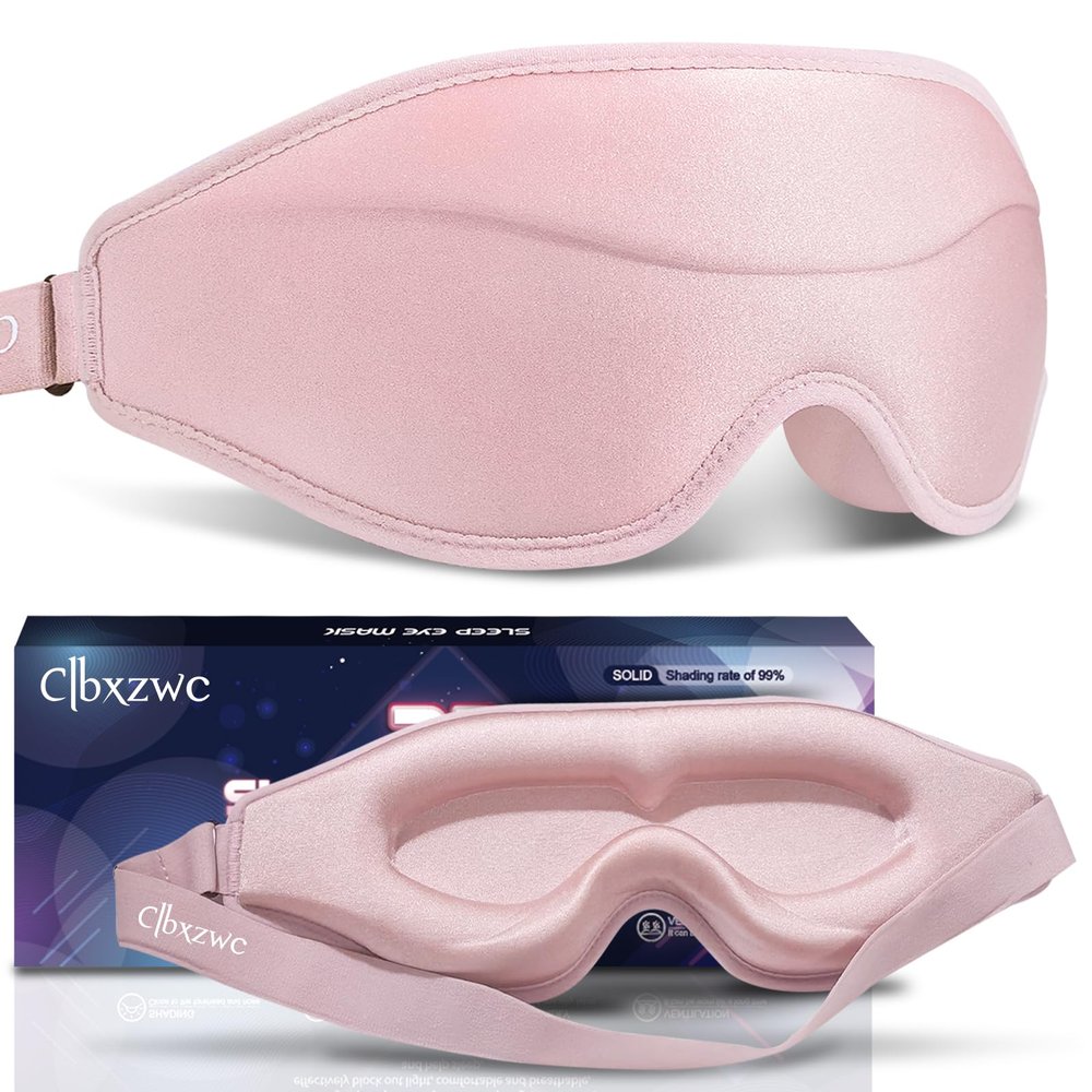 Clbxzwc 3D Advanced Eye Mask for SleepingUltra Delicate Soft Skin Friendly Eye mask100% Blackout Sleep Eye Mask for Sleep, Eyelash Extension Sleep mask