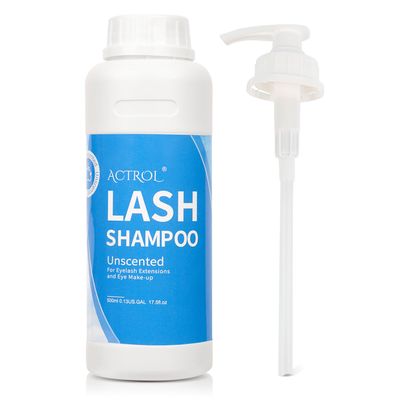 ACTROL Eyelash Shampoo Cleanser 500ml, Natural Plant Ingredients, 17 Fl Oz, Shampoo Salon and Home Care, Cleansing, Alcohol Free, Paraben Free, Unscented Hydrosol