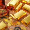 Honoson 24 Pcs Gold Bar Fake Gift Box Foil Gold Bar Party Favor Boxes Paper Golden Favor Boxes Treasure Brick for Pirate Casino Theme Party Decorations Candy Chocolate Box 5.5 x 3.2 Inches view 4