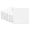 100 White Scalloped Cocktail Napkins, 3 Ply 5 x 5 Inch Beverage Napkins Paper Napkins Disposable Luncheon Napkins for Wedding Birthday Party Bridal Anniversary Baby Shower view 1