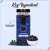 NineLife Basics Healthy & Tasty Californian Whole & Dried Blueberry, No added Refined Sugar, Vitamin Rich Berries, Healthy Snacks, Dried berries - 250g Jar view 4