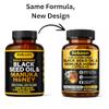 Black Seed Oil Capsules - With New Zealand Manuka Honey, Cold Pressed Turkish Nigella Sativa Oil, 2% Thymoquinone, Immune & Digestive Support, Made in USA, 60 Count, 1010mg per serving view 2