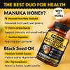 Black Seed Oil Capsules - With New Zealand Manuka Honey, Cold Pressed Turkish Nigella Sativa Oil, 2% Thymoquinone, Immune & Digestive Support, Made in USA, 60 Count, 1010mg per serving view 4