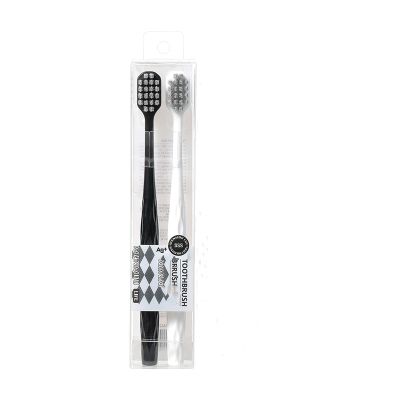 YZFEIJDNA Toothbrush 2 Pack with Diamond Pattern Brush Handle Household Wide Head Couple Soft Bristle Toothbrush