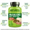 NATURELO Mushroom Supplement  Brain & Immune Health Blend with Lions Mane, Reishi, Turkey Tail  90 Vegan Friendly Capsules (Pack of 2) view 4