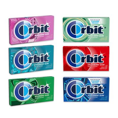 Snackivore Orbit Gum Bulk Variety 6 Pack. Sugar Free Gum, Chewing Gum, Bulk Gum Packs, Mint Gum, Spearmint Gum, Sugarless Gum, Pack of Gum, Orbit Gum Pack