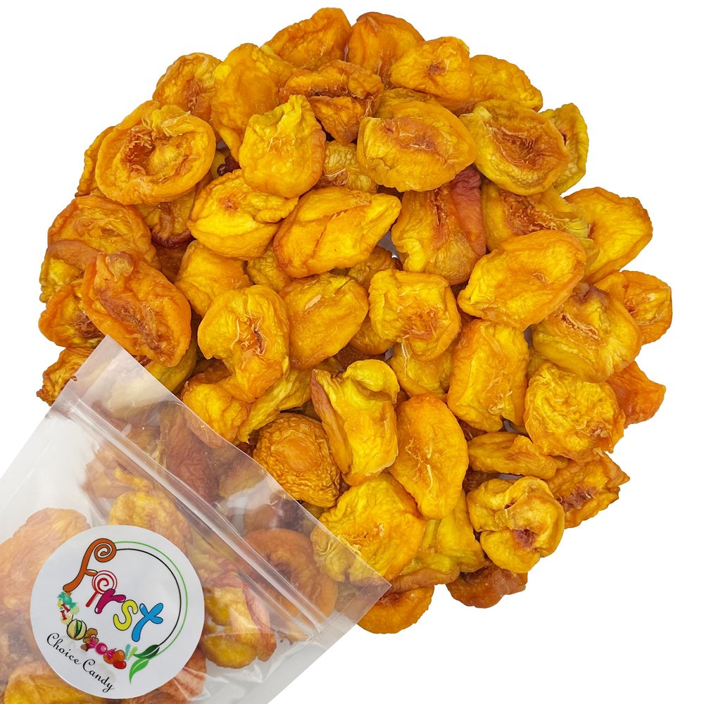 FirstChoiceCandy Fancy Dried Peaches, Natural, Sweet, and Healthy Snack, No Sugar Added, In Resealable Bag (4 Pound (Pack of 1))