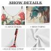 ALAZA Red Rose Flower Bouquet Spreads Leaves Mesh Halter Dress view 4