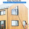 Water Fed Pole Kit, Window and Solar Cleaning Pole with Water Fed Telescopic Brush/Brush Window and Solar Panel cleaning tools Windows Cleaning Washing Tool,55cm brush-18FT/5.4M (55cm brush 18FT/5.4M view 2