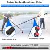 Water Fed Pole Kit, Window and Solar Cleaning Pole with Water Fed Telescopic Brush/Brush Window and Solar Panel cleaning tools Windows Cleaning Washing Tool,55cm brush-18FT/5.4M (55cm brush 18FT/5.4M view 4