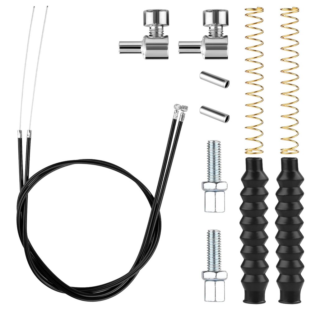 14pcs Rollator Brake Cable Replacement Parts, Walker Parts Rollator Brake Cable Parts with 45 Inch Brake Cable for Rollator Walker of Most Brands