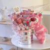 Amsthow 10CT Basket Wrapping Plastic Bags 22 x 32-inch Large Cellophane Wrap Clear Gift Bags with Bows for Easter Favors Holiday Decorations view 3