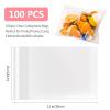 Docvania Clear Resealable Cellophane Bags 8 X 12 Inch Self Sealing Cellophane Bags, 100Pcs Cookie Bag with Seal Packaging Treat Bag for Wrapping Apparel, Shirts, Decorative Wrapping Paper and Party Favors view 2