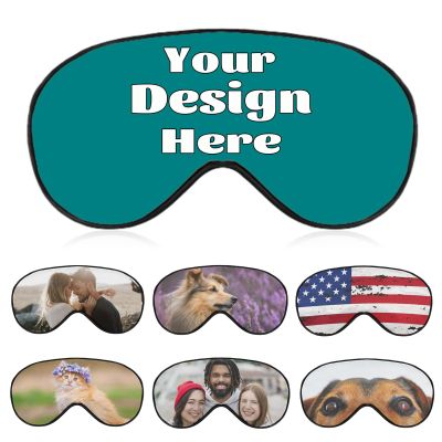 Custom Eye Mask Personalized Eye Mask for Sleeping Add Your Photo Text Logo,Customized Sleep Masks Gift for Men Women Office Travel Anniversary Party,Teal