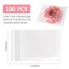 Docvania Clear Resealable Cellophane Bags 4 X 4 Inch Self Sealing Cellophane Bags, 100Pcs Cookie Bag with Seal Packaging Treat Bag for Wrapping Bread, Soaps, Candies and Party Favors view 2