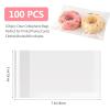 Docvania Clear Resealable Cellophane Bags 5 X 7 Inch Self Sealing Cellophane Bags, 100Pcs Cookie Bag with Seal Packaging Treat Bag for Wrapping Bread, Soaps, Candies and Party Favors view 2