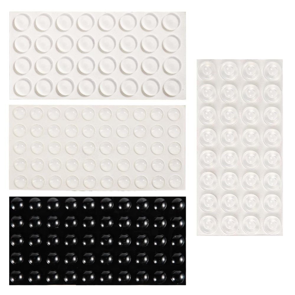 164pcs Braille Stickers for Low Vision Aid Visually Impaired, Silicone Bump Dots Blind or Supplies Braille Raised Sticky Tactile Mixed Sizes Gifts for Blind Visually Impaired Elderly (Black & White)