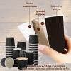 200 Pcs 4oz Paper Espresso Cups Ripple Wall Hot Cups For Coffee Disposable Coffee Cup Paper Hot/Cold Drinking Cups for Party, Picnic, Travel and Events (Black) view 4