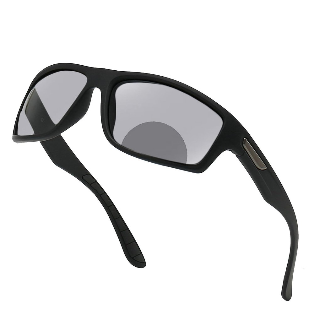 Sports Transition Readers Sunglasses Wrap Around Readers Photochromic Bifocal Reading Glasses For Men and Women (black, 2.75, x)
